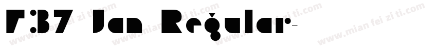 F37 Jan Regular字体转换